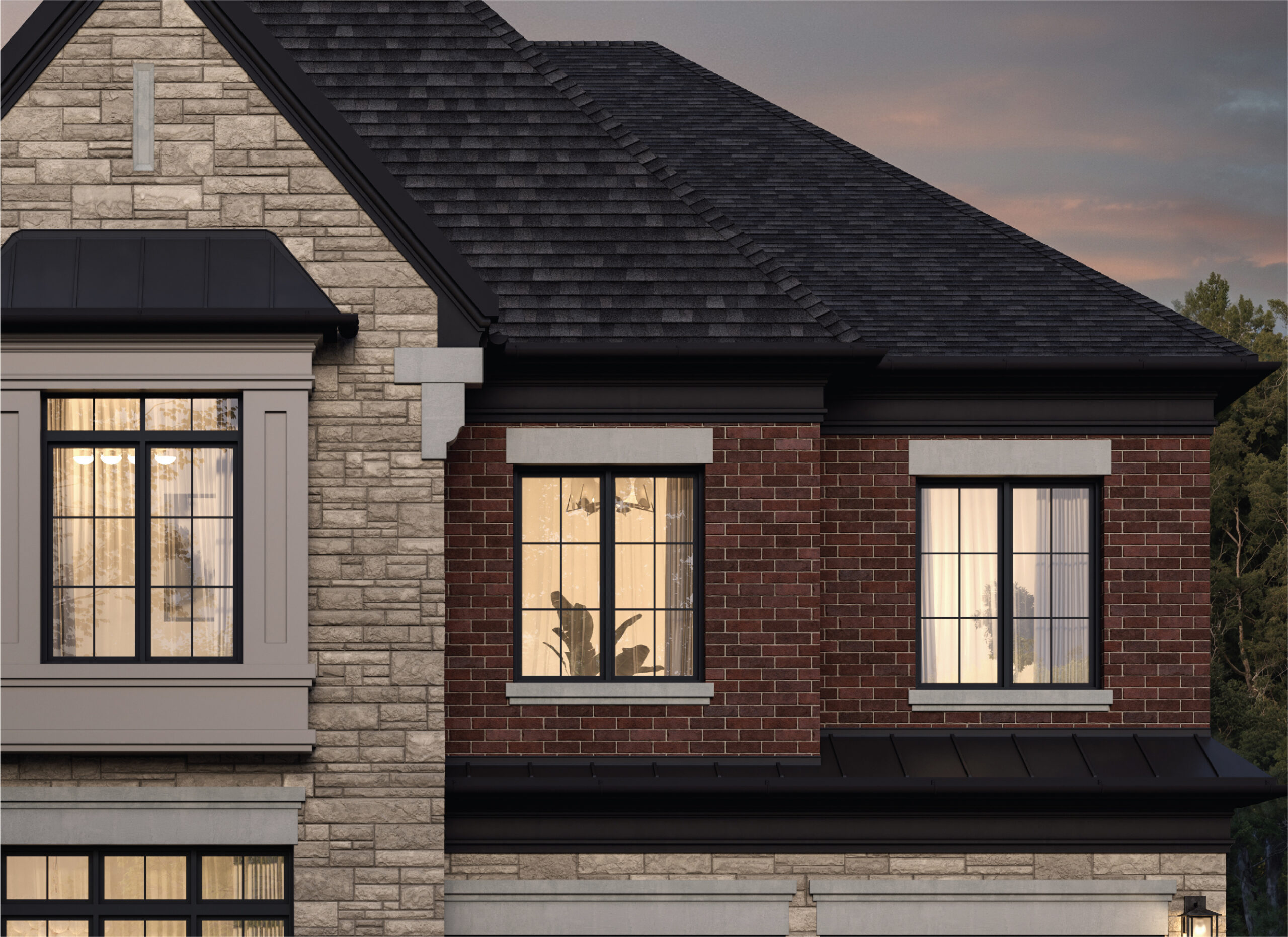 Full model rendering of a Rosemont Grove luxury detached home
