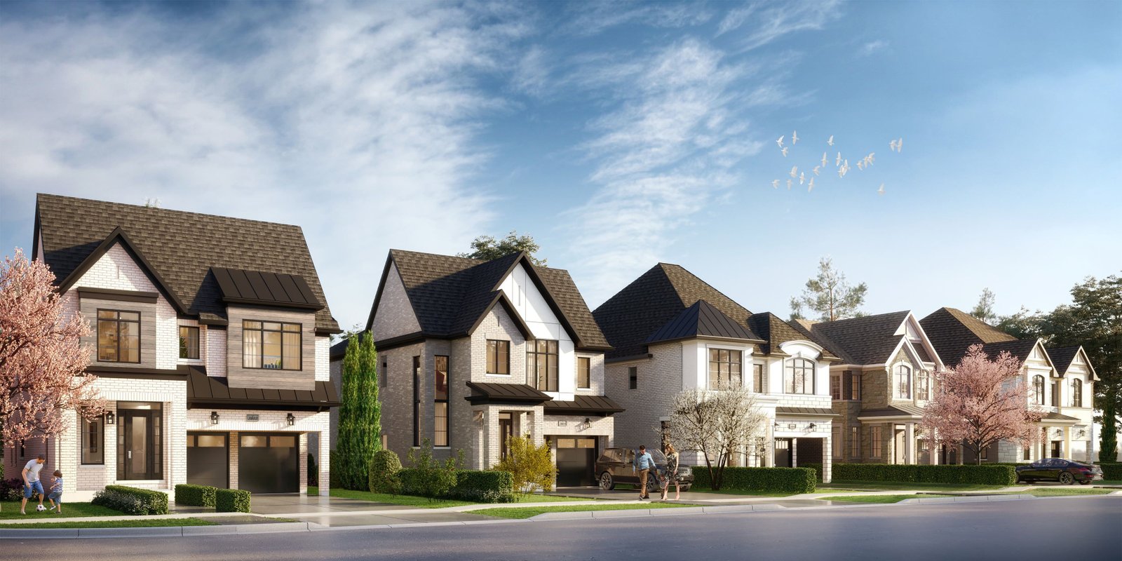Streetscape view of the Rosemont Grove neighbourhood